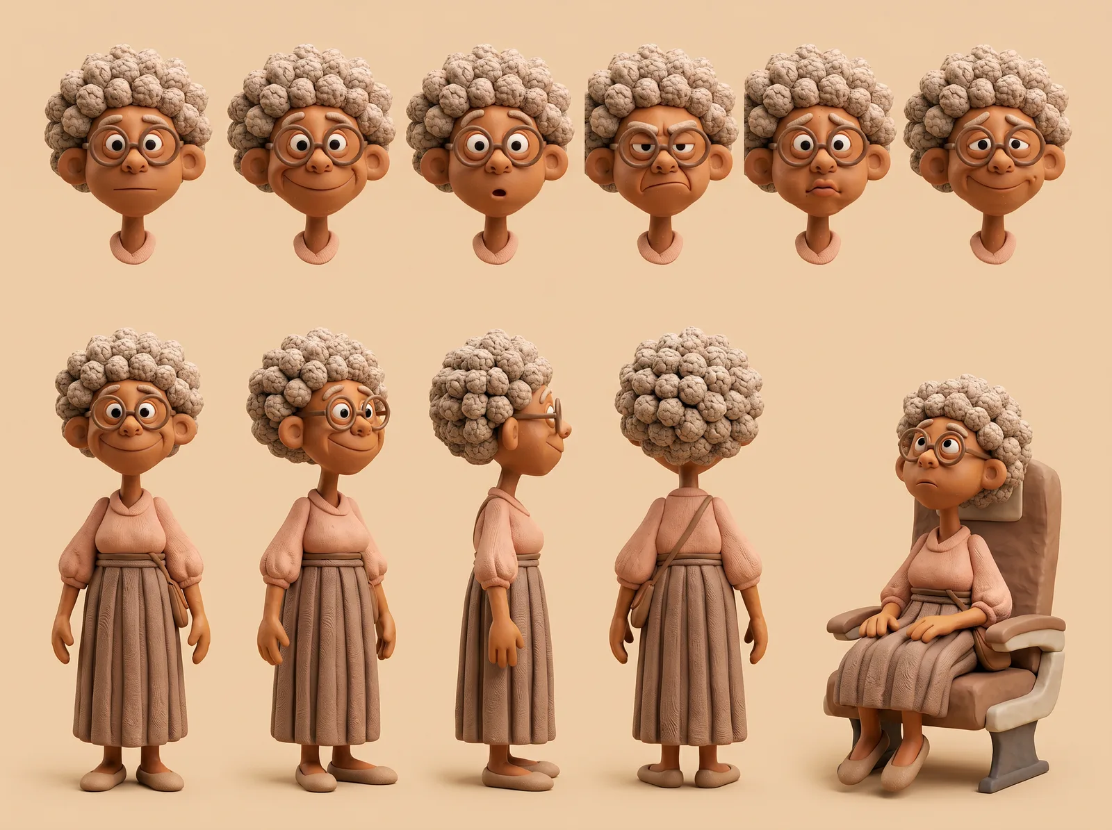 Ficha do personagem Dona Lúcia, criado com IA para a campanha