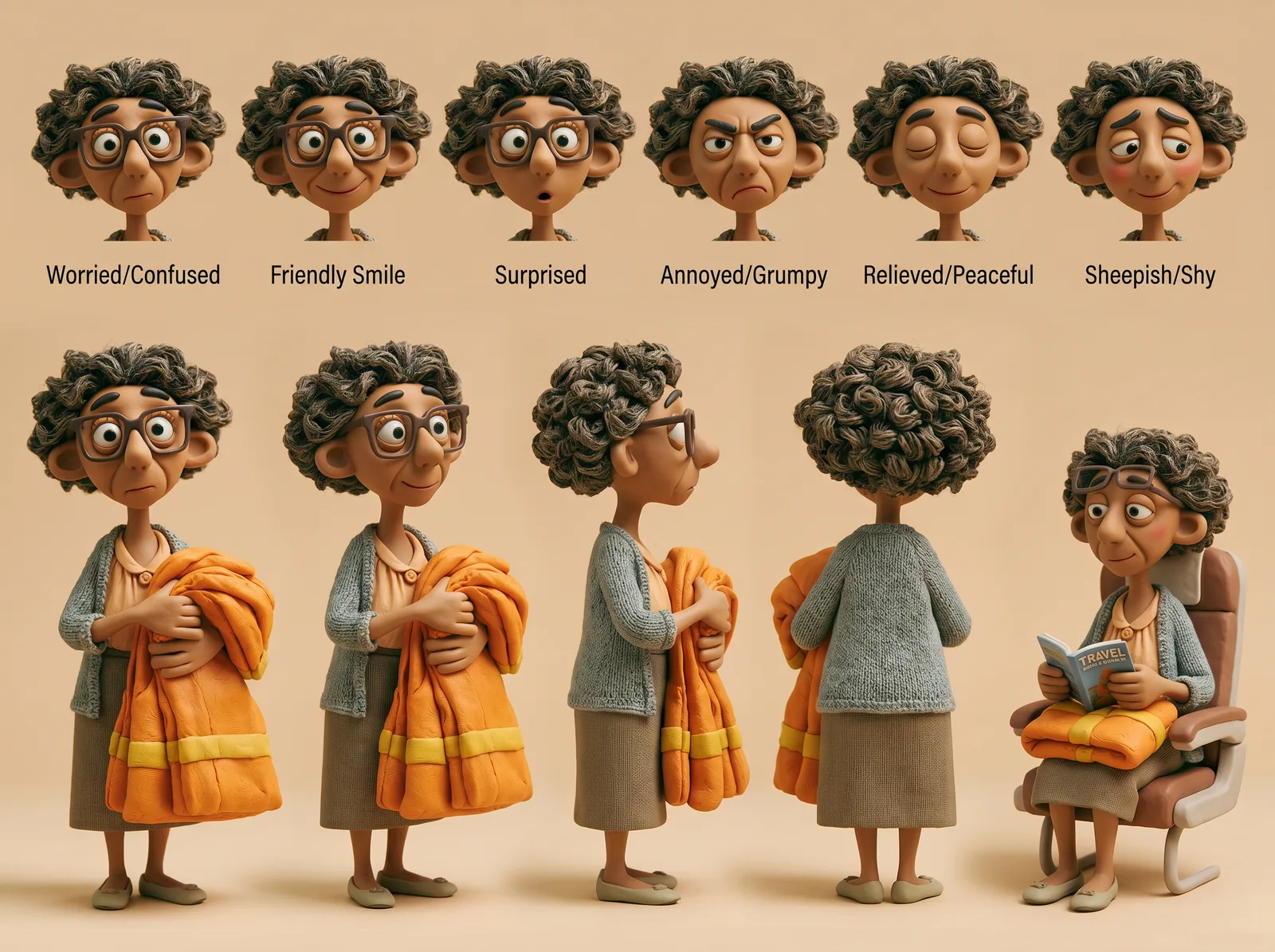 Ficha do personagem Dona Sônia, criado com IA para a campanha