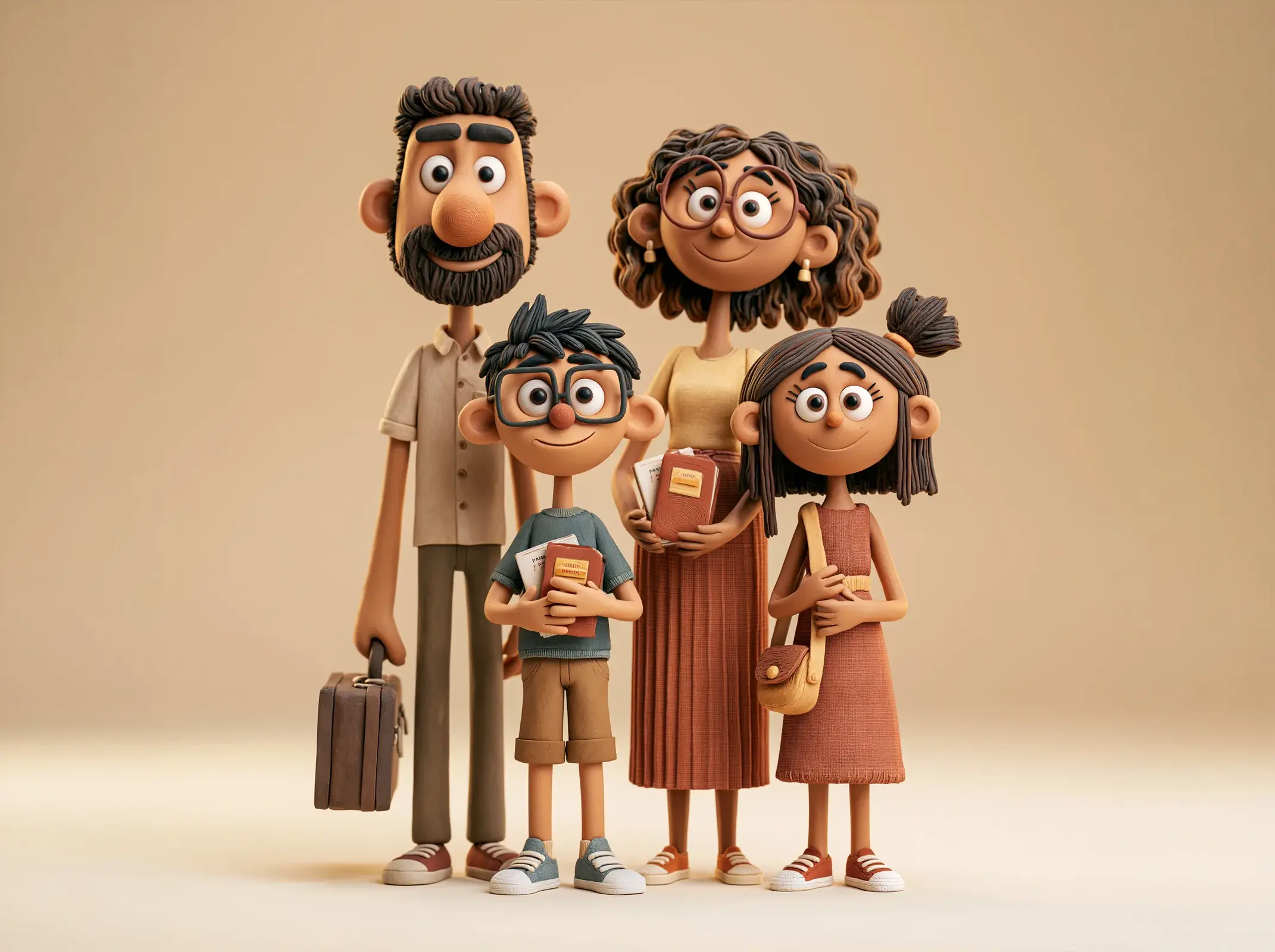 Ficha do personagem Família Andrade, criado com IA para a campanha