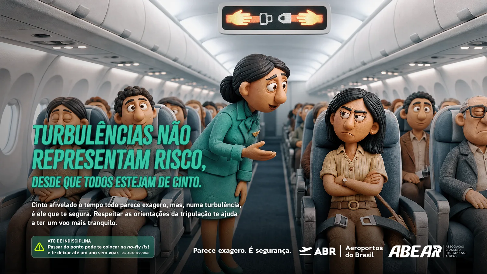 Peça cinto da campanha Parece exagero. É segurança.
