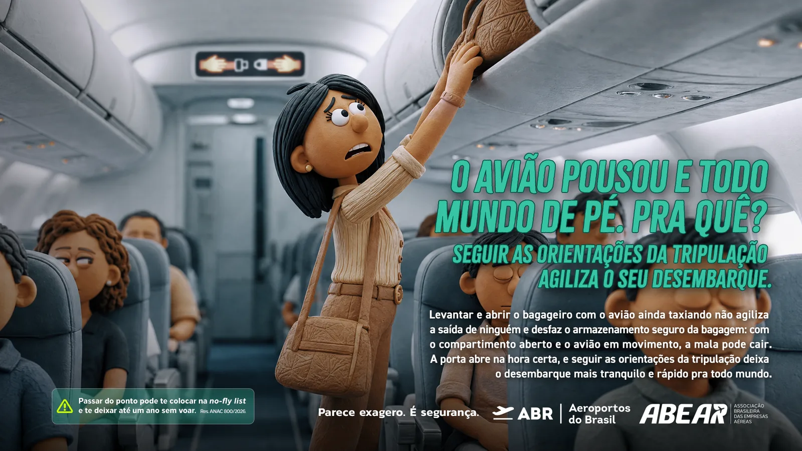 Peça correria da campanha Parece exagero. É segurança.