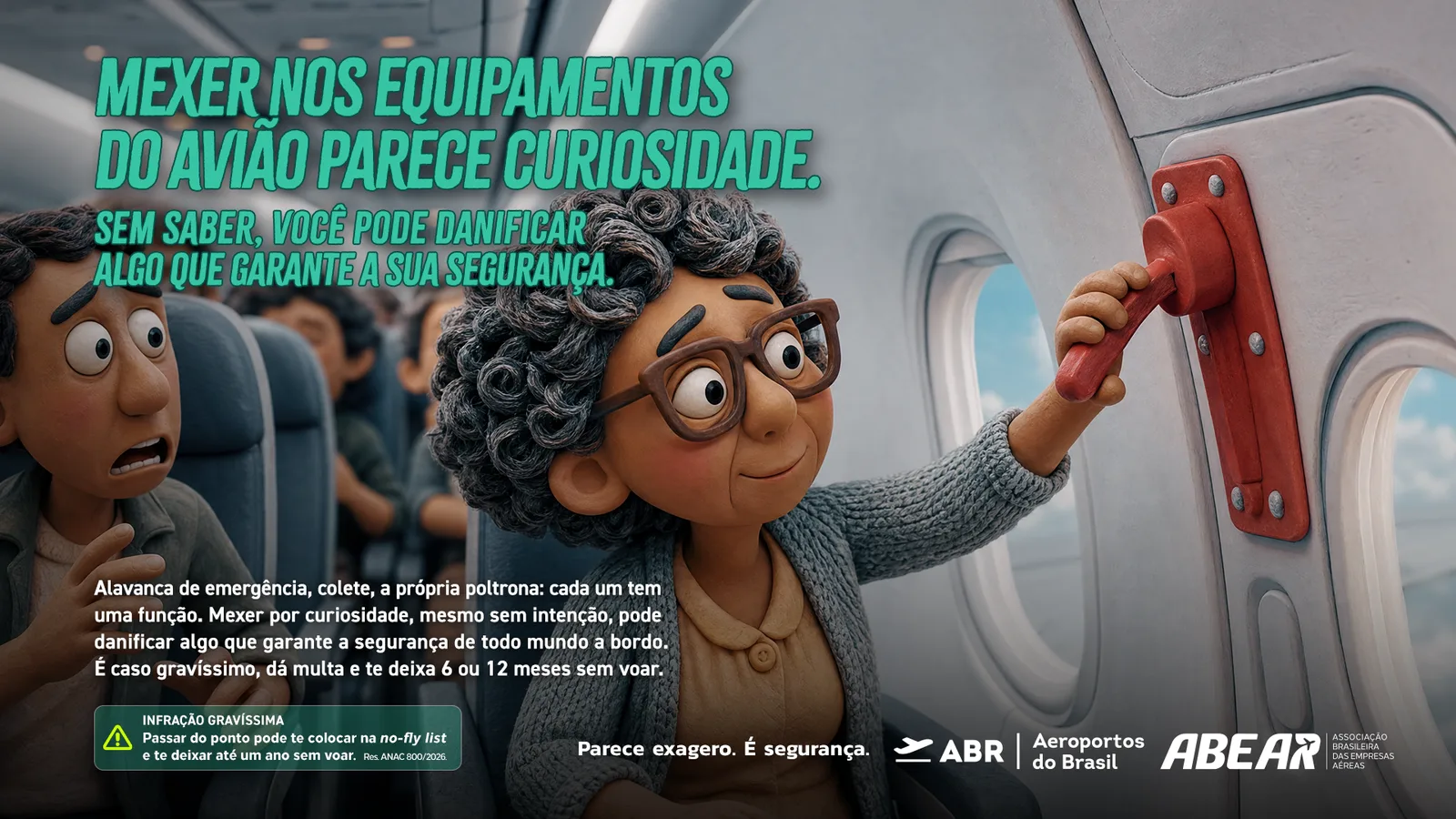 Peça equipamento de segurança da campanha Parece exagero. É segurança.