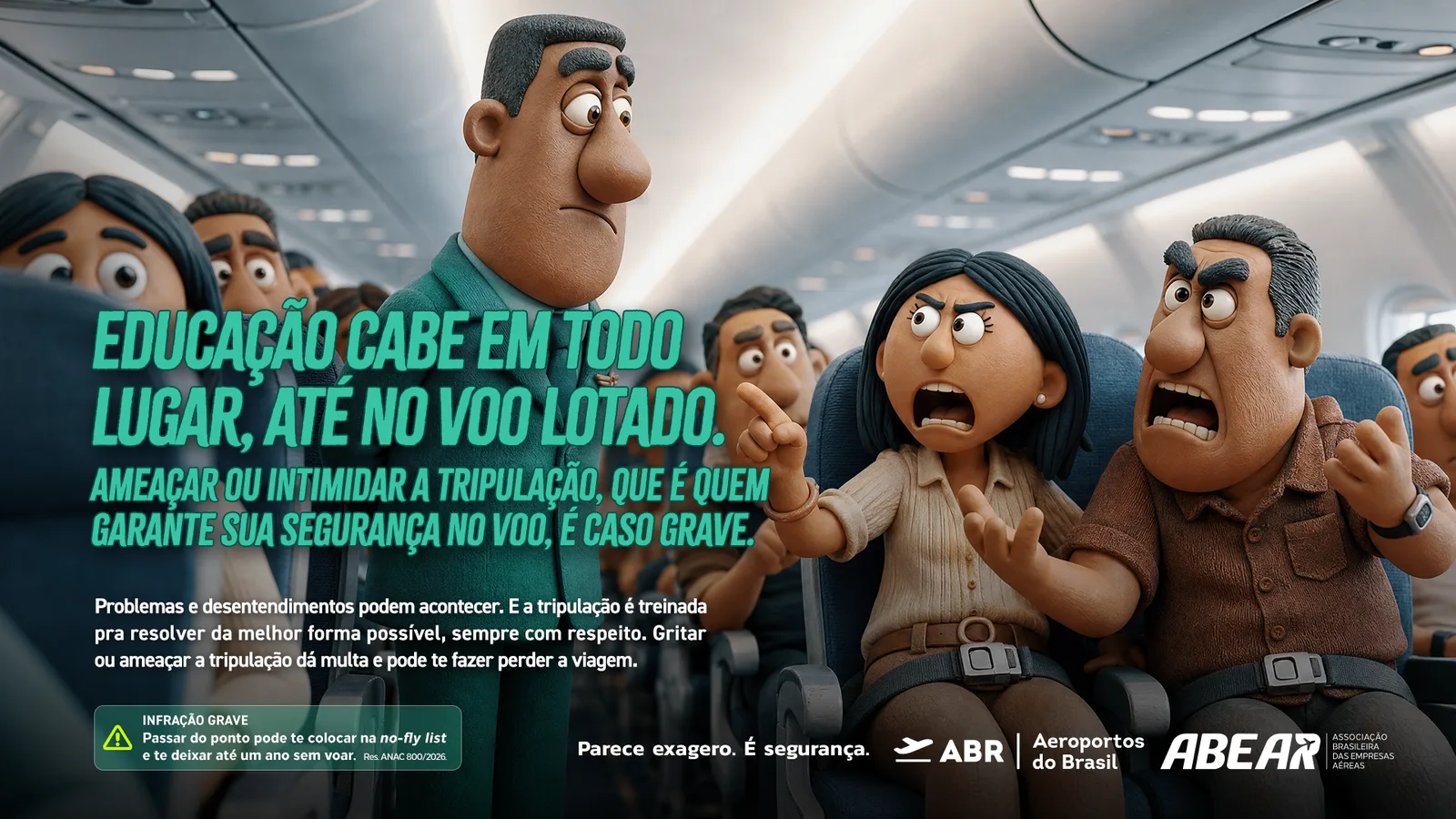Peça confusão com a tripulação da campanha Parece exagero. É segurança.