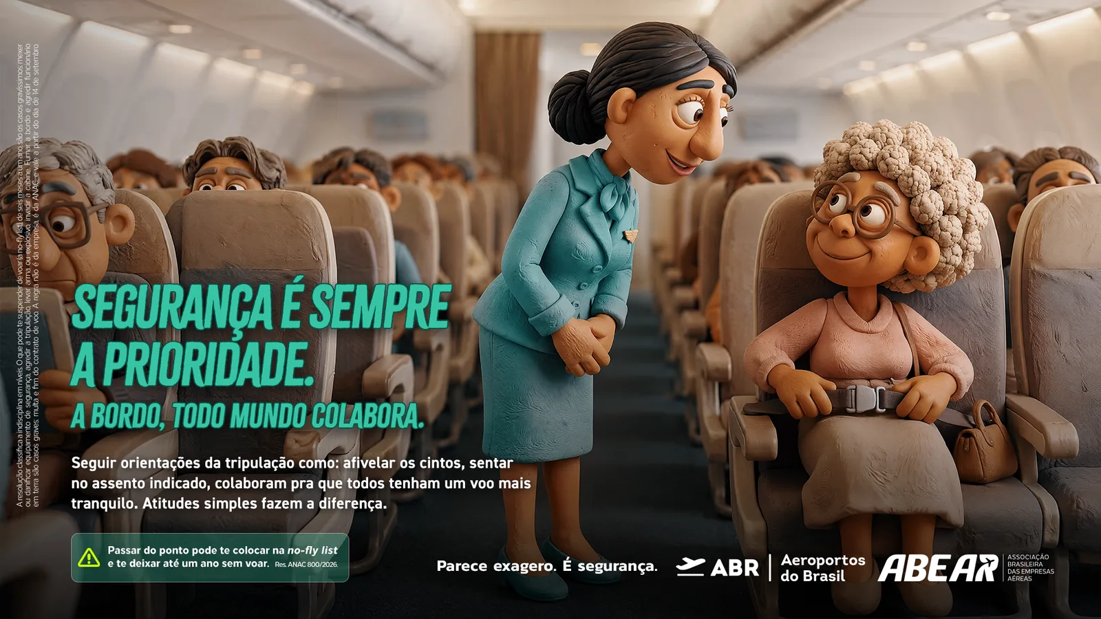 Peça segurança compartilhada da campanha Parece exagero. É segurança.